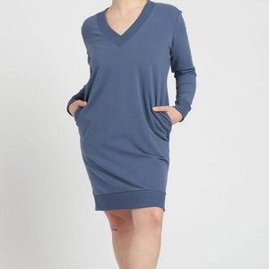 Valerie V-neck Sweatshirt Dress 2XS